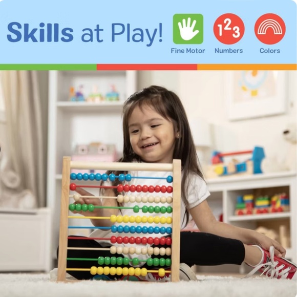 Learning Bundle -Melissa & Doug Abacus & Addition/Subtraction Flash Cards - Picture 4 of 8